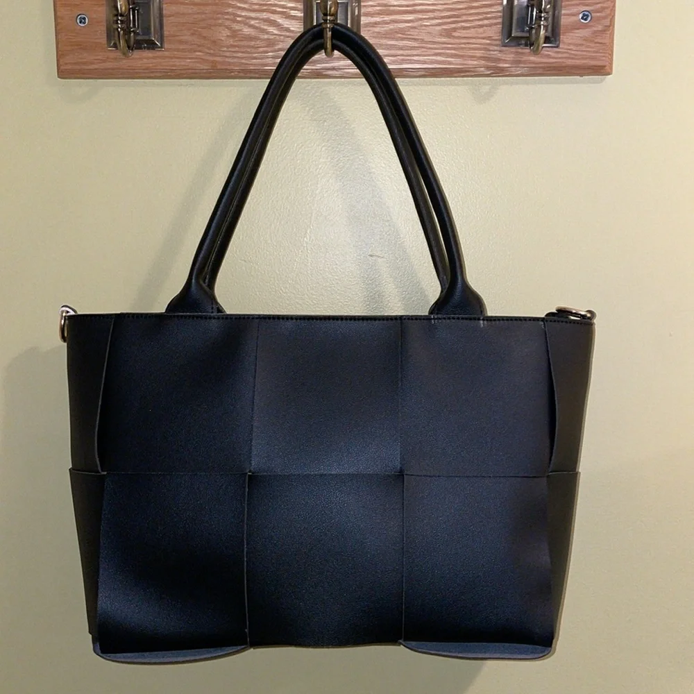 Medium Black Vegan Handbag or Crossbody NWOT